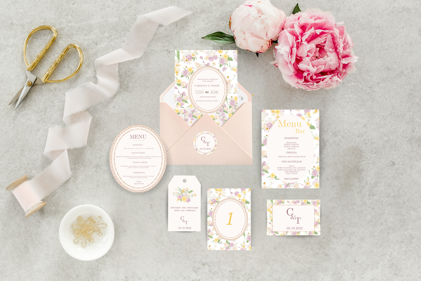 Tema Floral | Kit Casamento