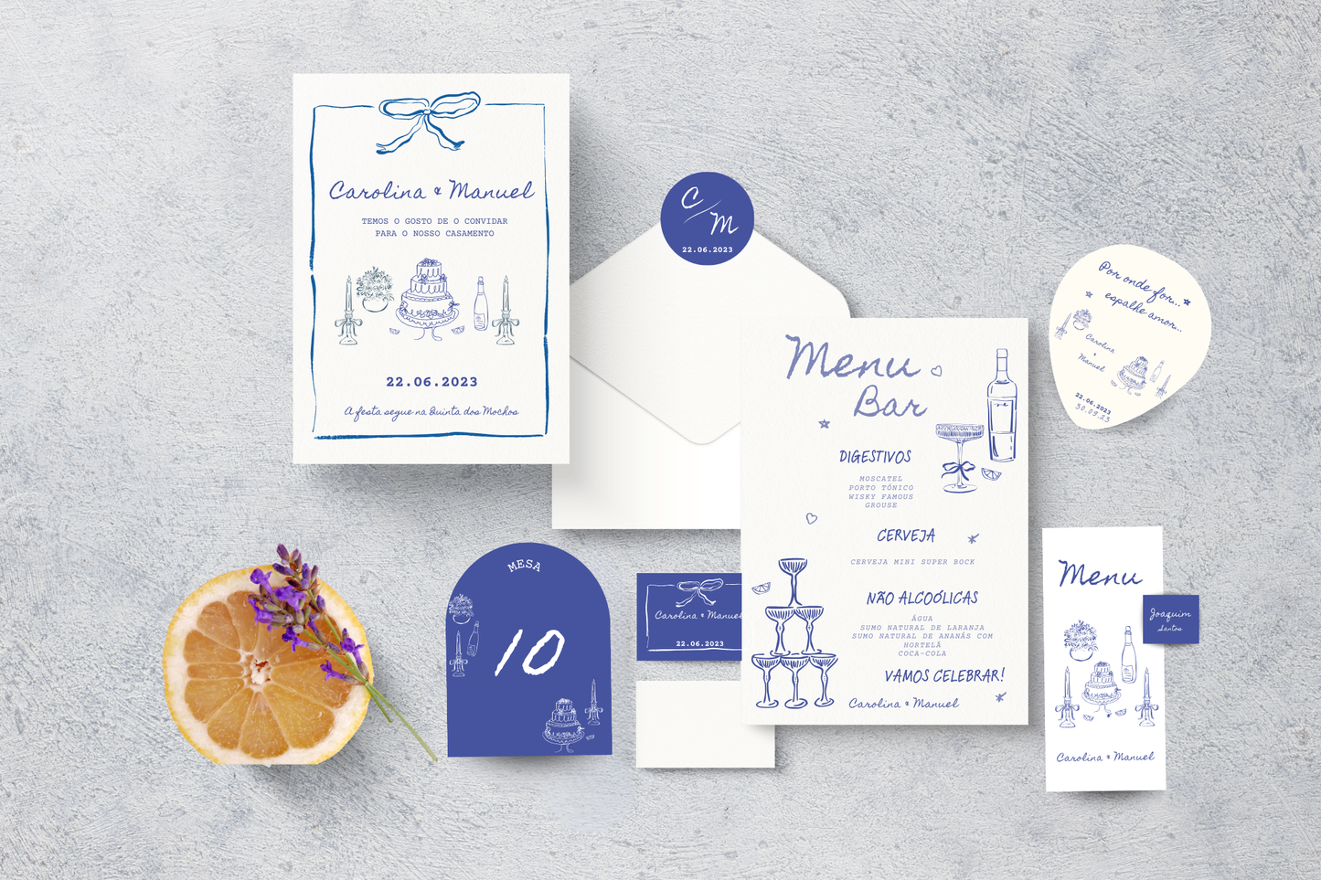 Tema Laço Azul | Kit Casamento