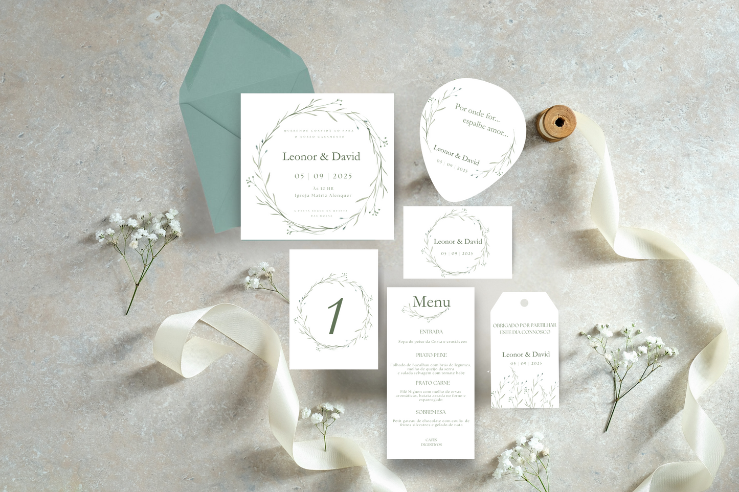 Tema Coroa Verde | Kit Casamento