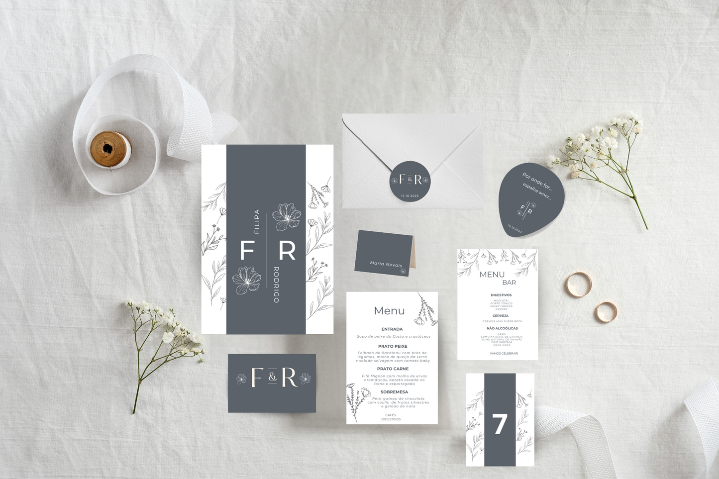 Tema Cinza | Kit Casamento