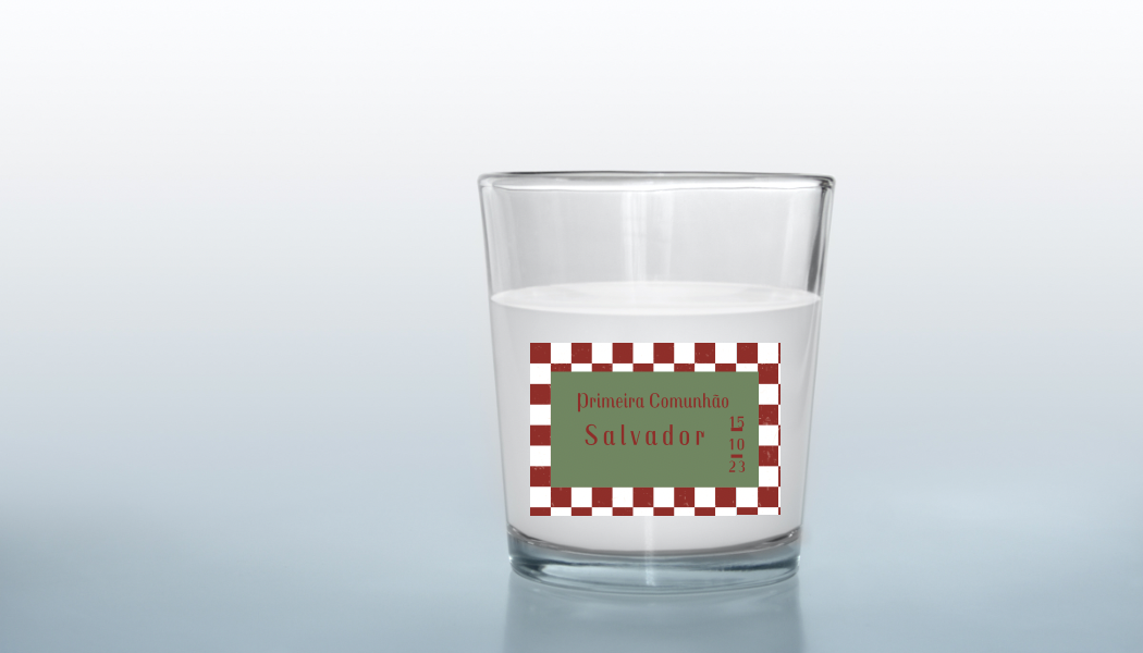 Etiqueta Retangular - Tema Xadrez Vermelho