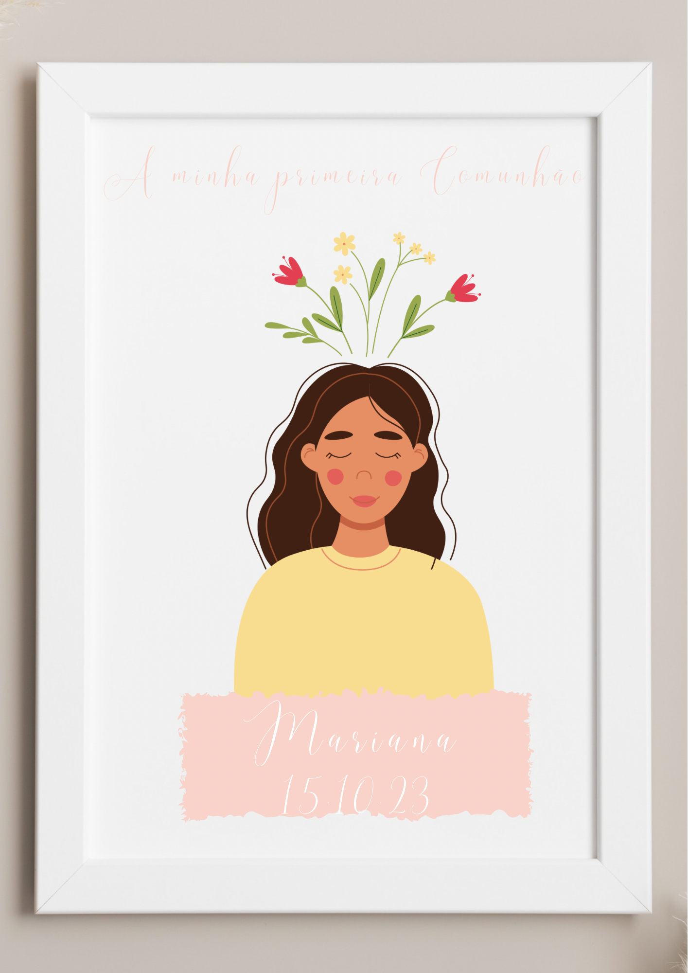Poster de Mesa de Bolo - Tema Florescer