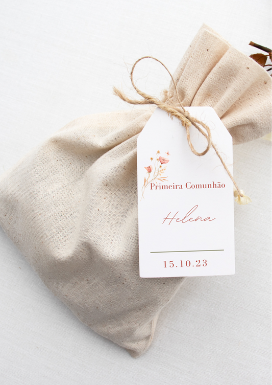 Cartão de Agradecimento - Tema Vestido Branco 4