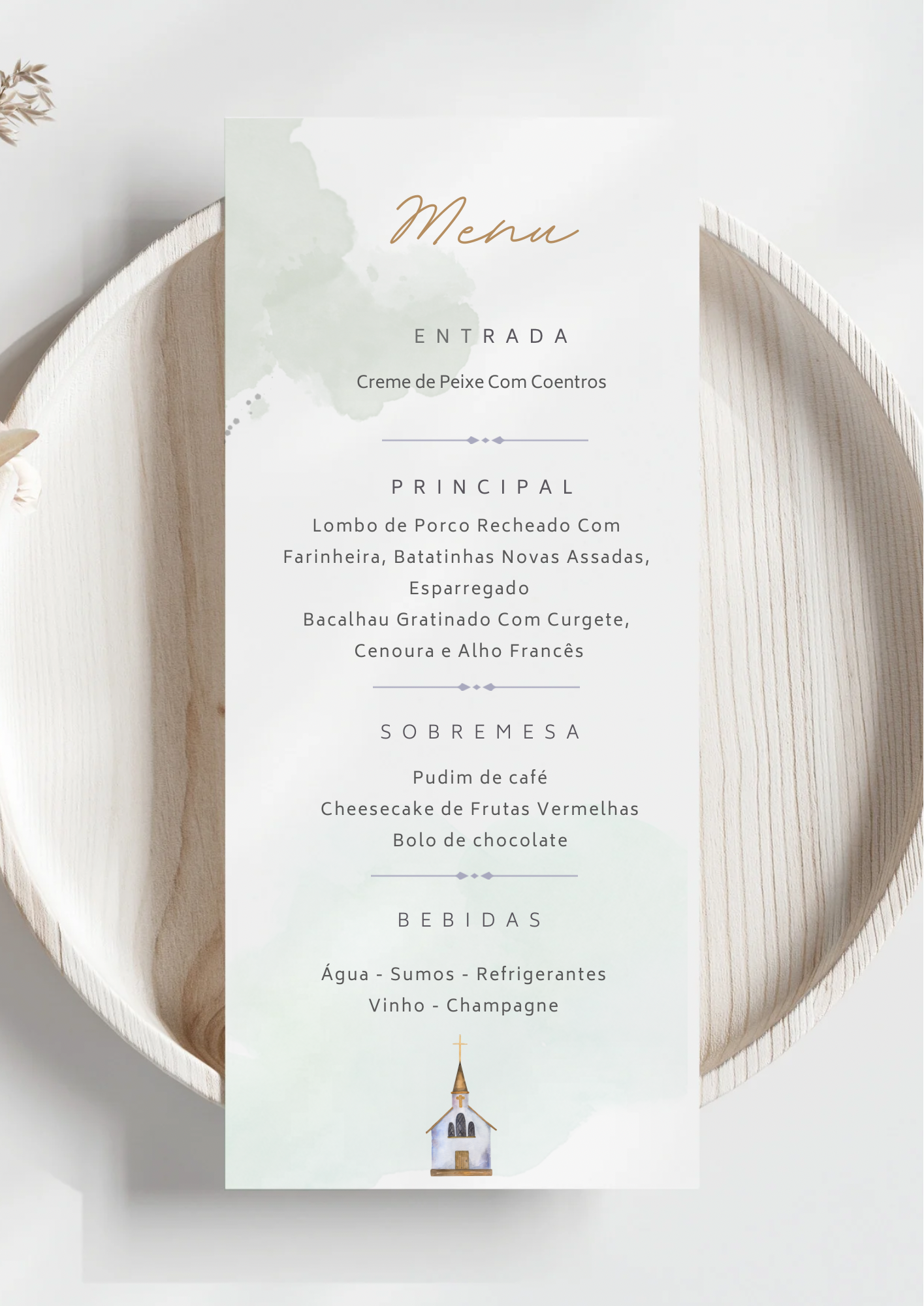 Menu - Tema Igreja