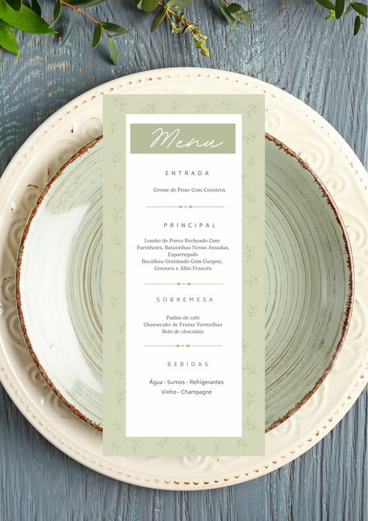 Menu - Tema Folhinhas