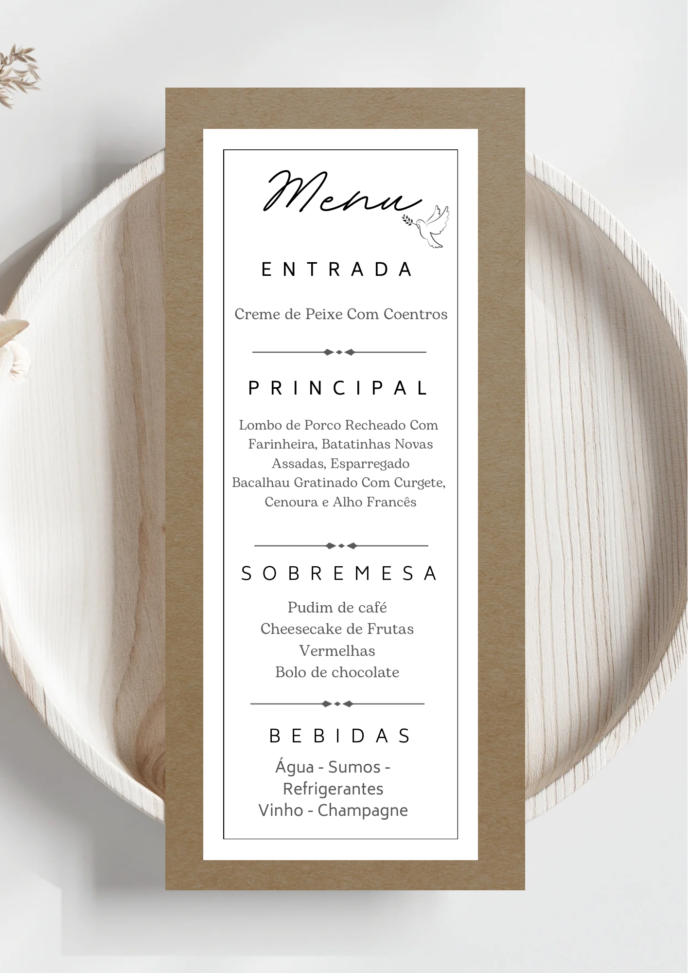 Menu - Tema Castanho