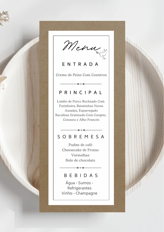 Menu - Tema Castanho