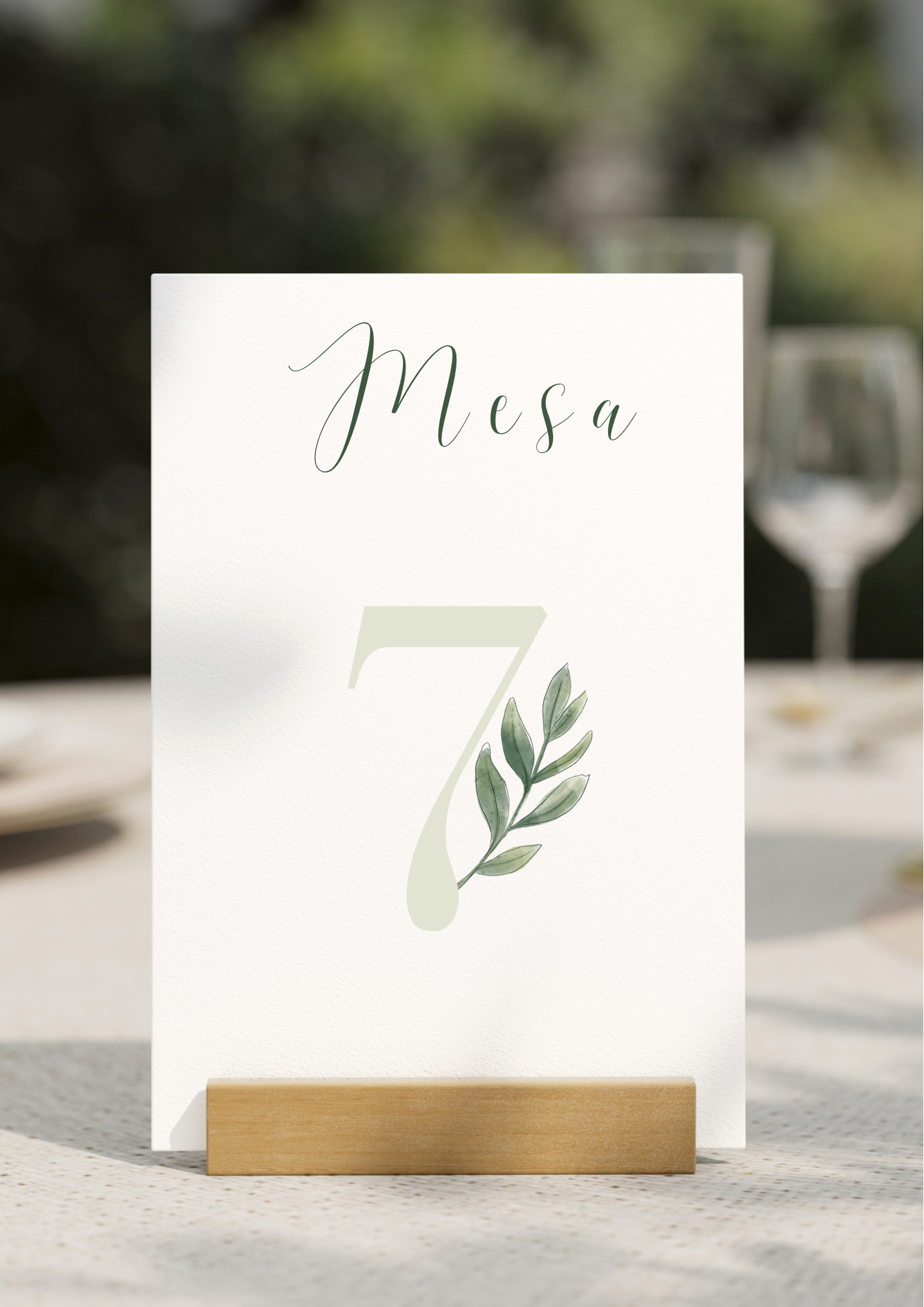 Marcador de Mesa - Tema Pomba Verde