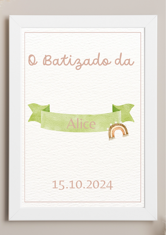 Poster de Mesa de Bolo - Tema Vestido