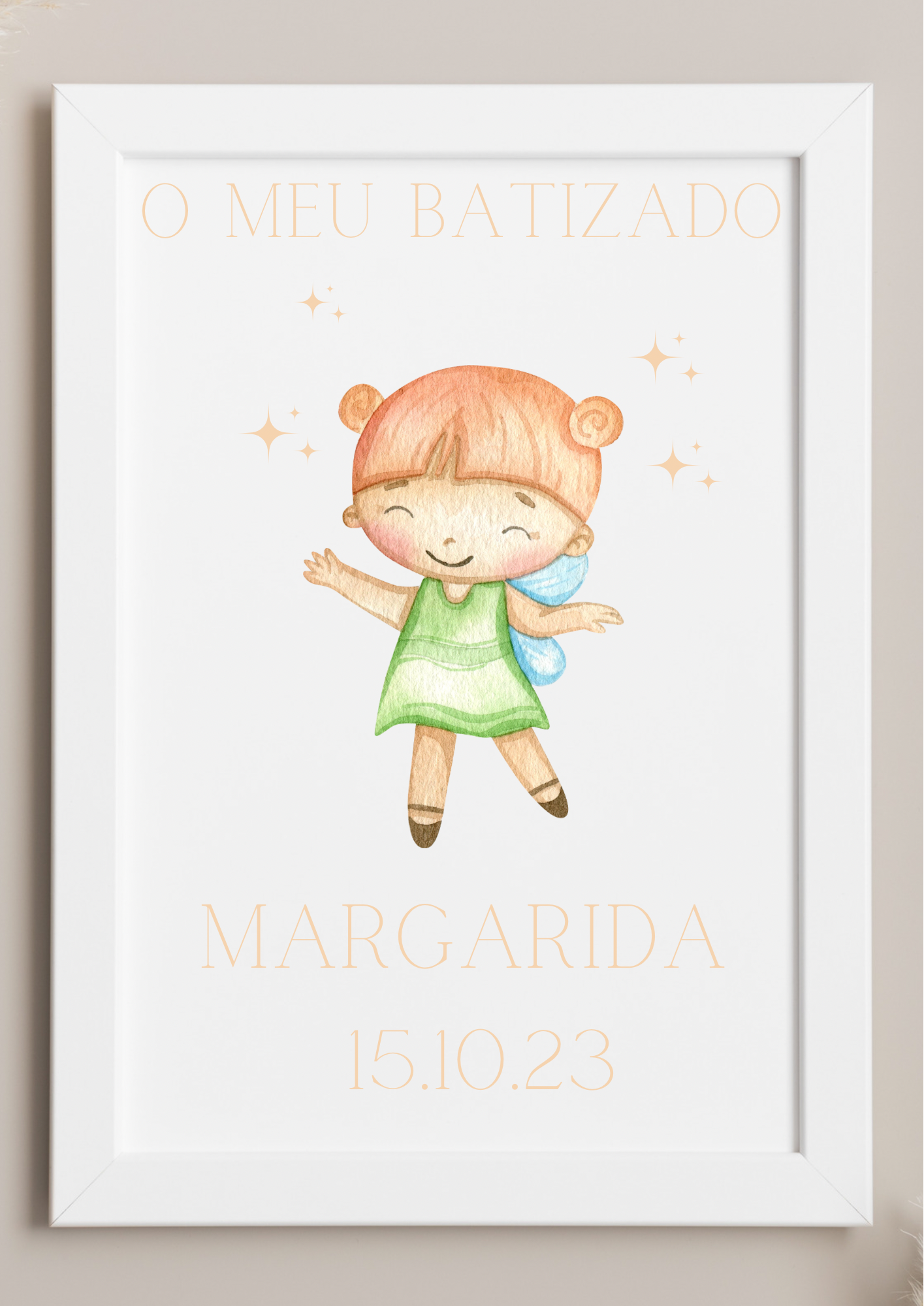 Poster de Mesa de Bolo - Tema Fadinha