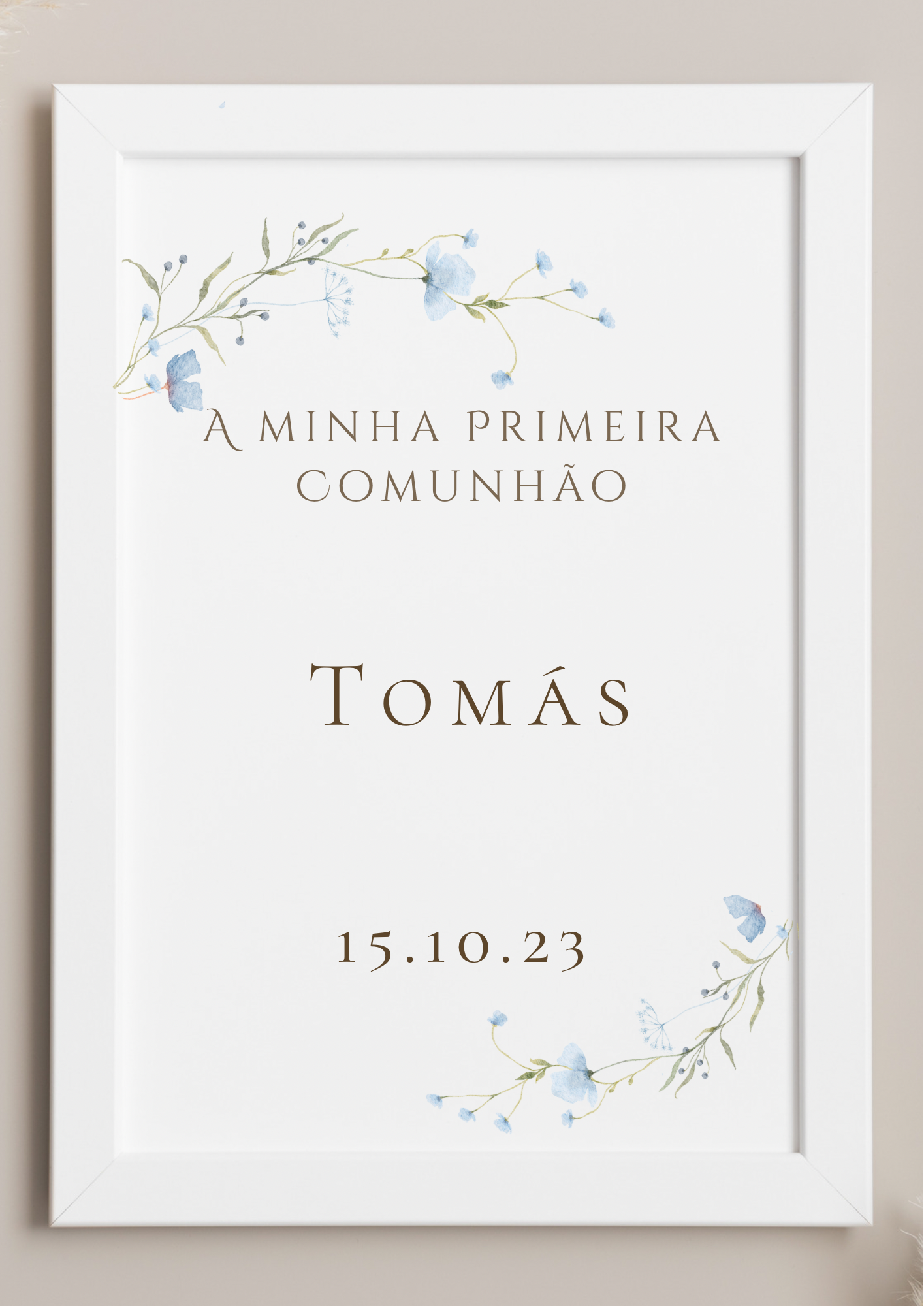 Poster de Mesa de Bolo - Tema Coroa de Violetas