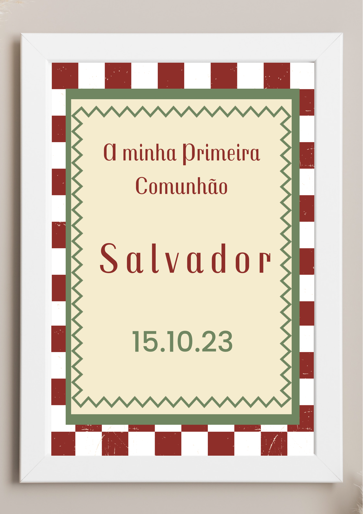 Poster de Mesa de Bolo - Tema Xadrez Vermelho