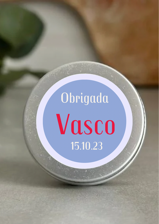 Etiqueta Redonda Grande - Tema Xadrez Ondulado