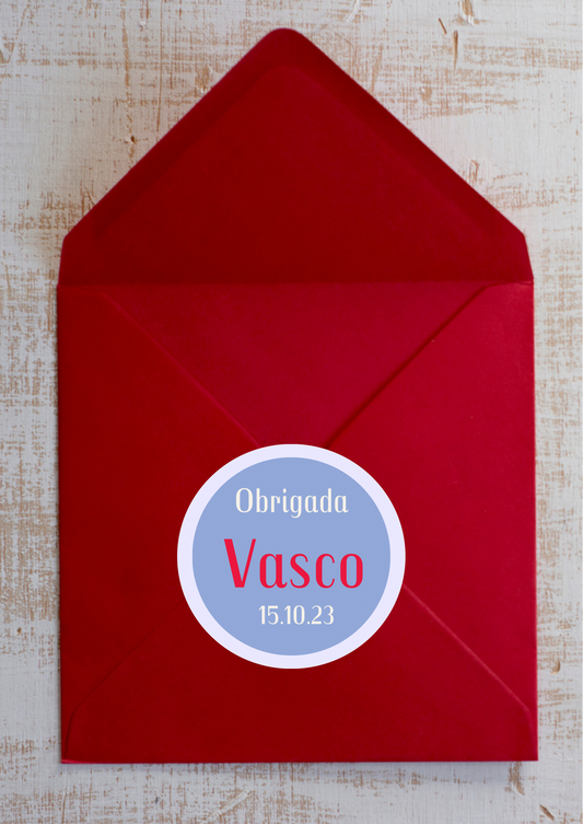 Etiqueta Redonda Pequena - Tema Xadrez Ondulado