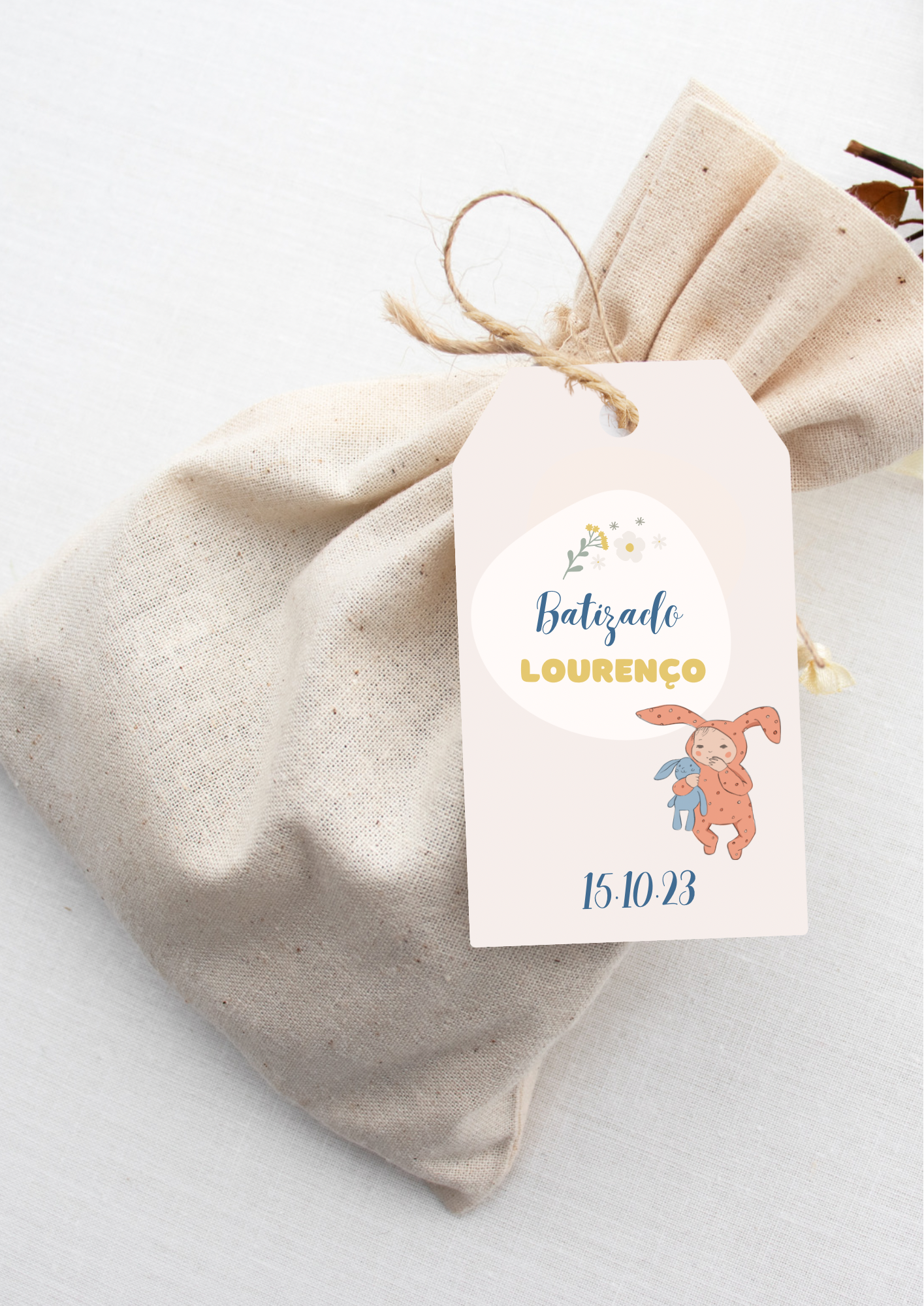 Cartão de Agradecimento - Tema Peluche