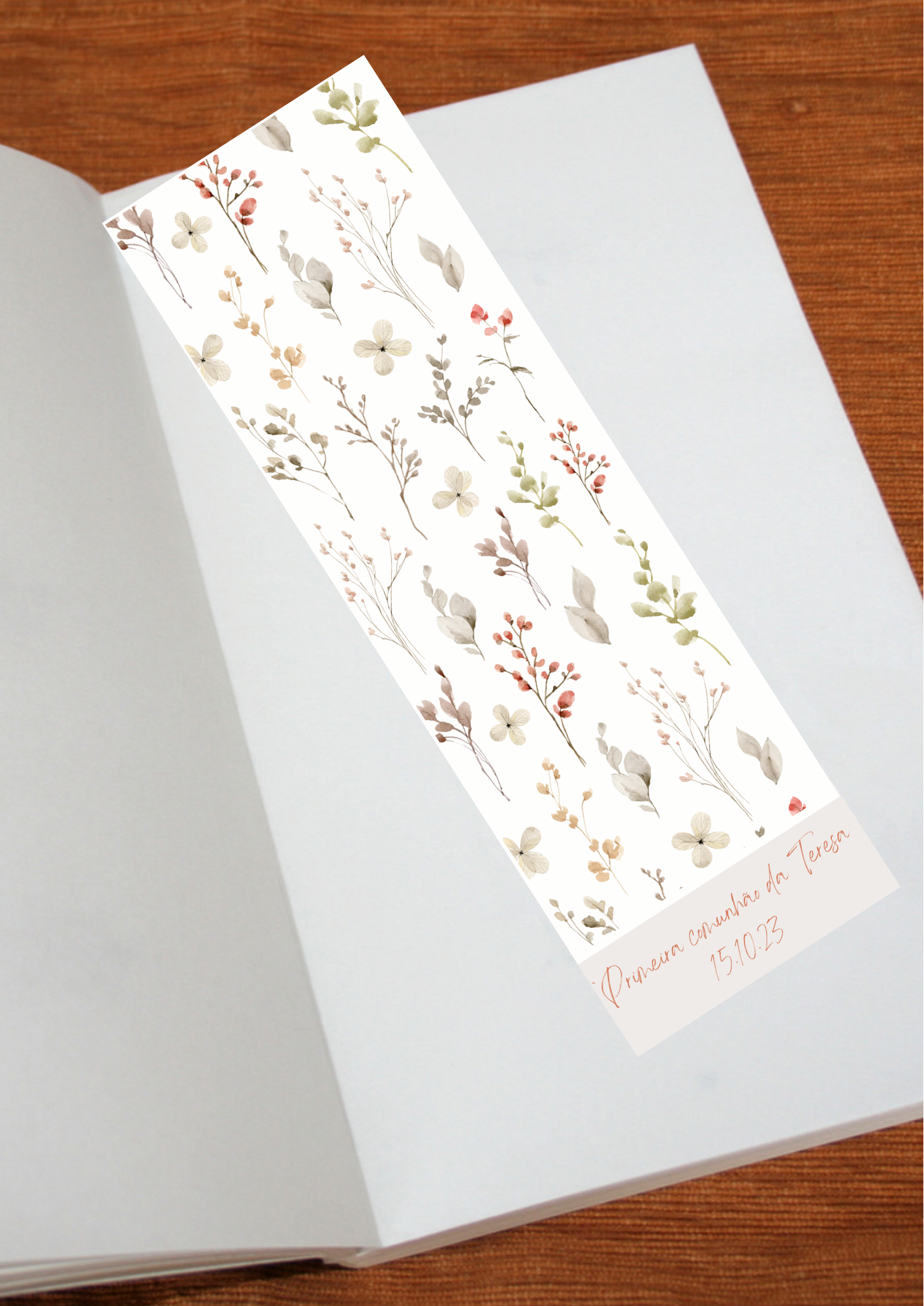 Marcador de Livro - Tema Flores da Floresta