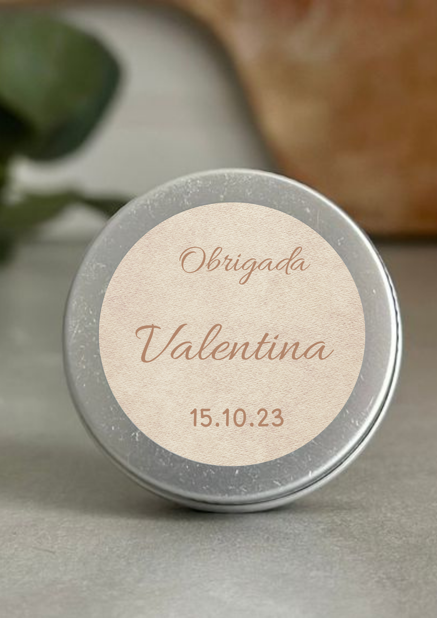 Etiqueta Redonda Grande - Tema Vestido Branco 3