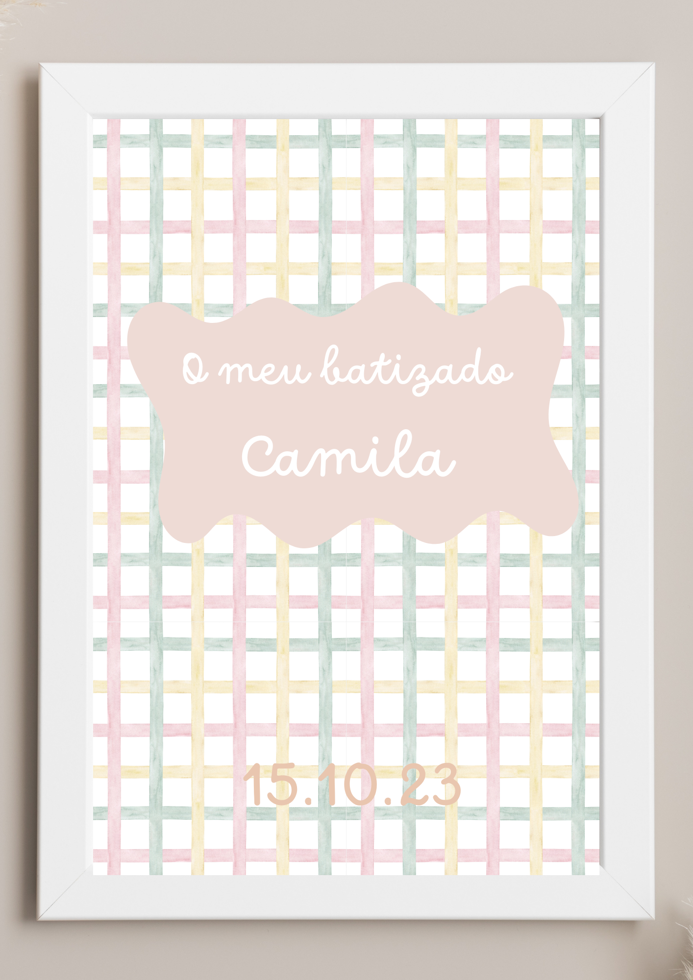 Poster de Mesa de Bolo - Tema Pastéis