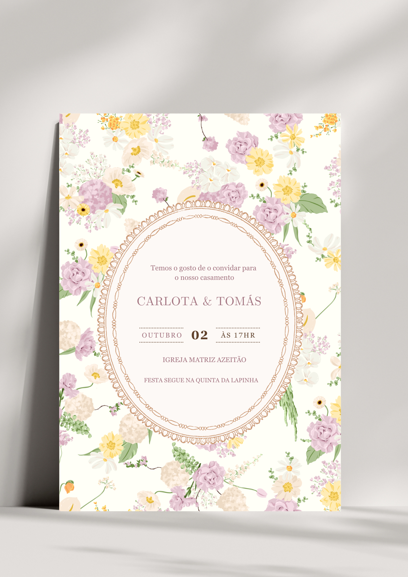 Convite - Tema Floral
