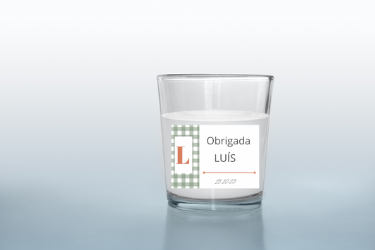 Etiqueta Retangular - Tema Xadrez Verde
