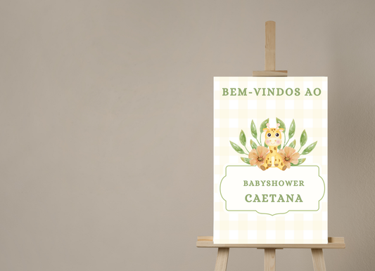 Placar de Boas Vindas - Tema Girafa