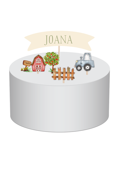 Topo de Bolo - Tema Agricultora